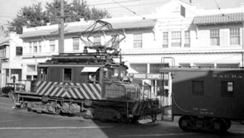 Sacramento Northern at Shafter and College Avenue, Oakland. Photo by William T. Larkins