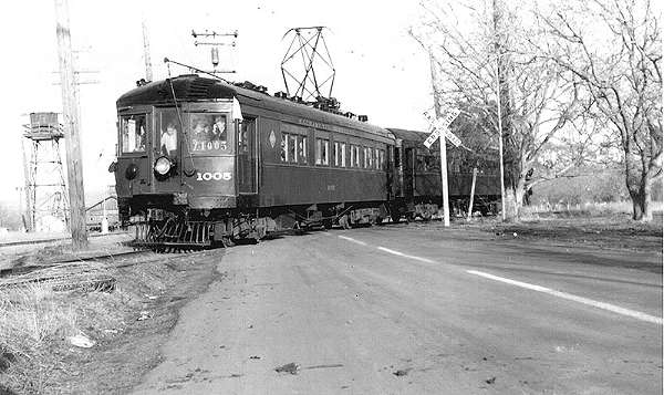 Meinert
This is a view of the wye at Meinert, near Concord. The train is crossing Meinert Road. The wye used to lead to the Walwood Branch, which was abandoned in the 1920's.
