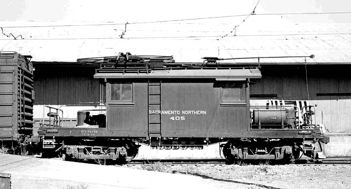 SNRRmotor405
SN Motor 405, side view, at Oroville in 1946. <i>Courtesy of W.T. Larkins</i>
