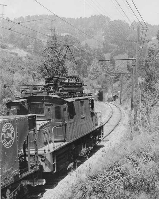nn_61
Great shot of train approaching the west portal of the Oakland Hills tunnel. 1948 Photo courtesy of William T. Larkins
