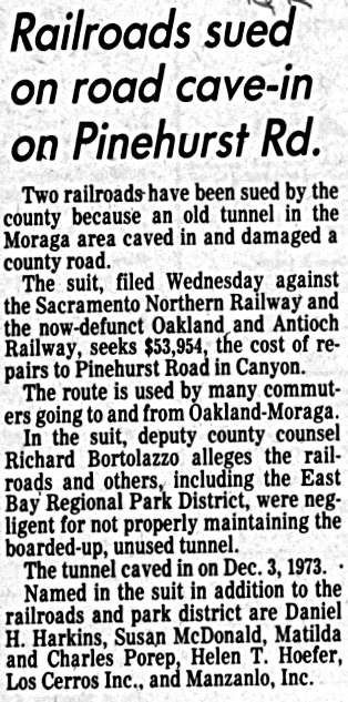 6_13_75
Railroads sued on road cave-in on Pinehurst Rd. Moraga Sun June 13th, 1975. Moraga History Center
