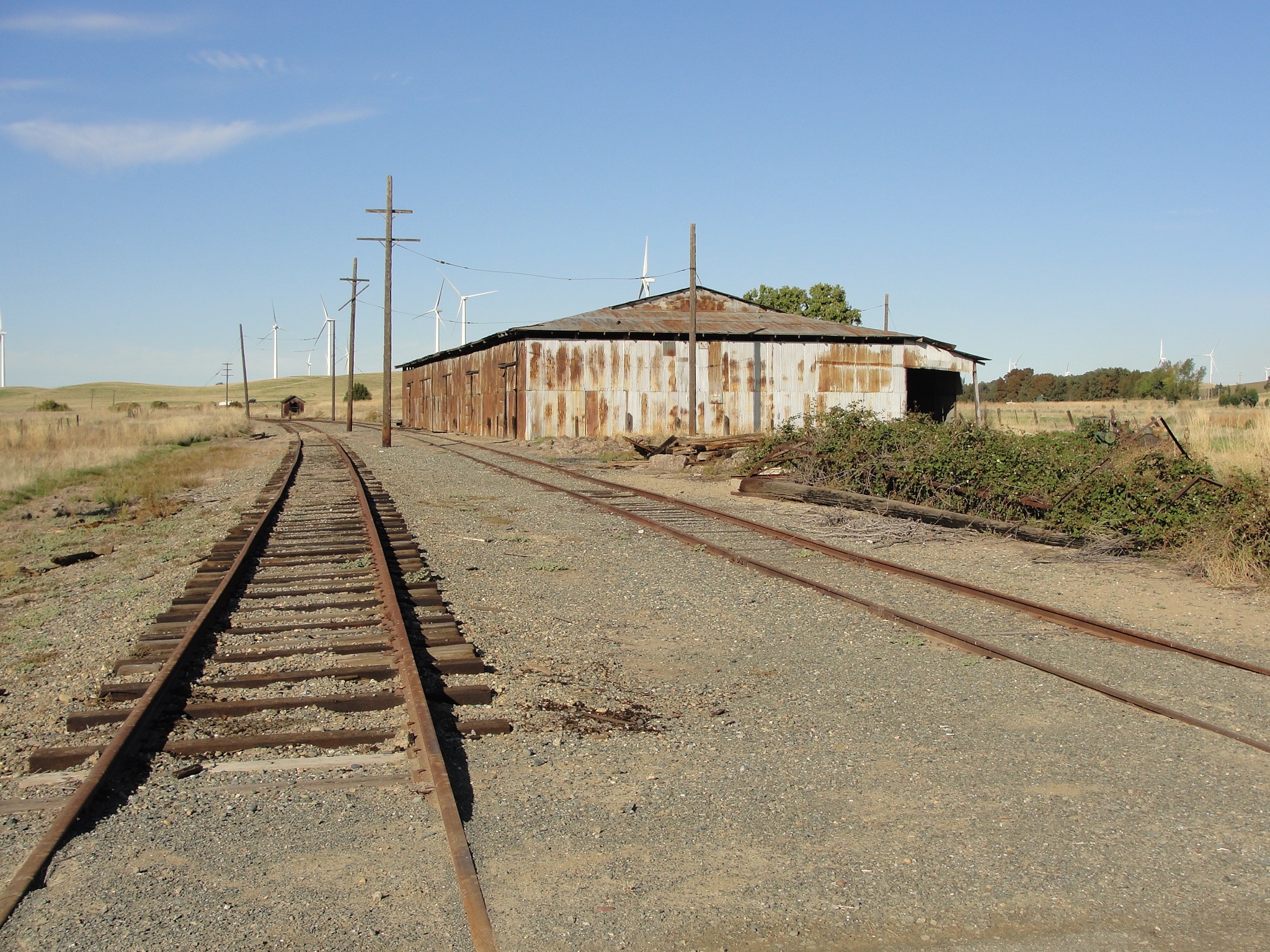 November 2009: Molina looking north - debris cleared, replacement ties & power poles not too far away.  
